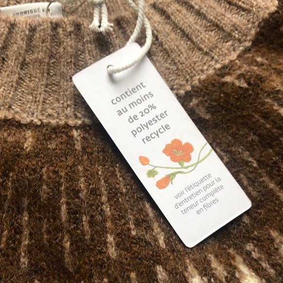 Brown jacquard Patterned ladies  Sweater - Picture 6 of 8